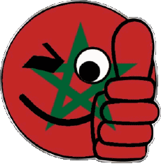 Fahnen Afrika Marokko Smiley - OK 