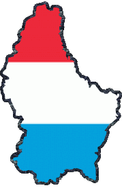 Bandiere Europa Lussemburgo Carta Geografica 