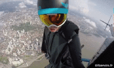 Humor -  Fun Sports Skydiving Wingsuit City 
