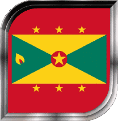 Flags America Grenada islands Square 