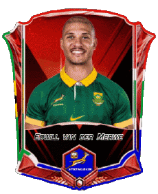 Deportes Rugby - Jugadores Africa del Sur Equipo 2025 Edwill van der Merwe 