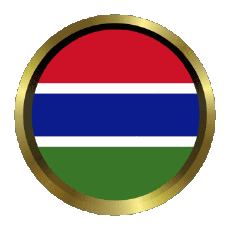 Fahnen Afrika Gambia Rund - Ringe 