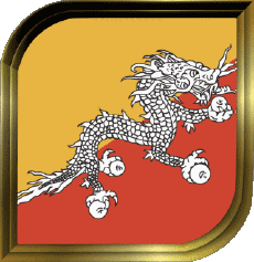 Bandiere Asia Bhutan Quadrato 