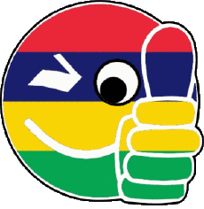 Fahnen Afrika Mauritius Smiley - OK 