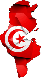 Banderas África Túnez Mapa 