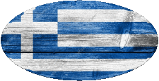 Flags Europe Greece Oval 