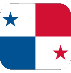 Drapeaux Amériques Panama Carré 