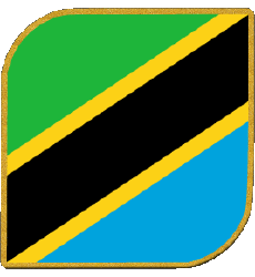 Bandiere Africa Tanzania Quadrato 
