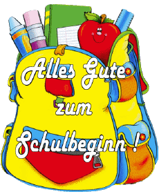 Messagi Tedesco Alles Gute zum Schulbeginn Sfondo trasparente 005 