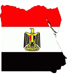 Fahnen Afrika Ägypten Karte 