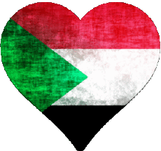 Bandiere Africa Sudan Cuore 