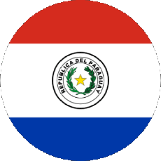 Drapeaux Amériques Paraguay Rond 