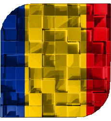 Flags Europe Romania Square 