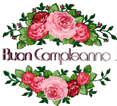 Nachrichten Italienisch Buon Compleanno Floreale Transparenter Hintergrund 014 