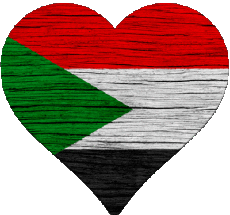 Bandiere Africa Sudan Cuore 