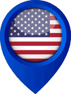 Flags America U.S.A - National Location Pin 