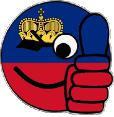 Flags Europe Liechtenstein Smiley - OK 