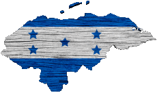 Banderas América Honduras Mapa 