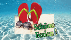Messages German Schöne Ferien Animated Background 002 