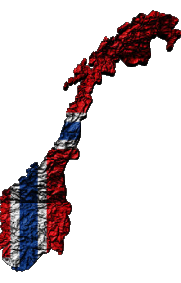 Bandiere Europa Norvegia Carta Geografica 