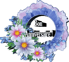 Messagi Francese Bon Anniversaire Floral 020 