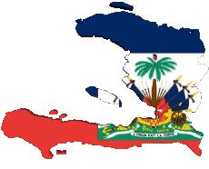 Bandiere America Haiti Carta Geografica 
