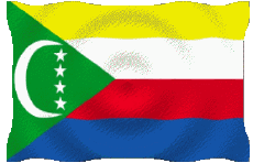 Drapeaux Afrique Comores Ondulation 
