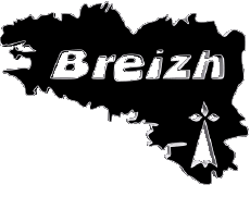 Banderas Francia Regiones Bretaña Mapa 