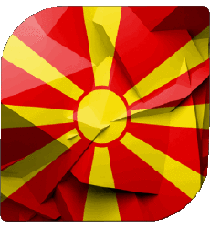 Bandiere Europa Macedonia Quadrato 