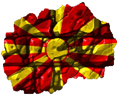 Drapeaux Europe Macédoine Carte 