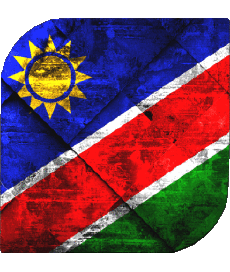 Drapeaux Afrique Namibie Carré 