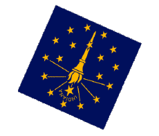 Flags America U.S.A - States Indiana Sphere - Cube 