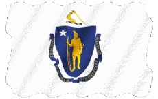 Fahnen Amerika U.S.A - States Massachusetts Welligkeit 