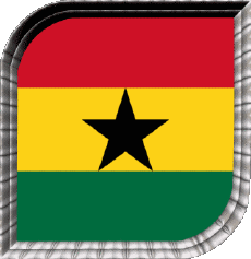 Drapeaux Afrique Ghana Carré 