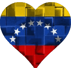 Bandiere America Venezuela Cuore 