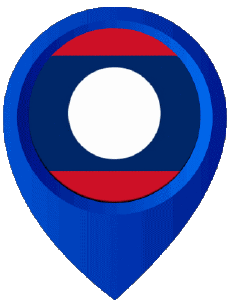 Drapeaux Asie Laos Epingle de Localisation 