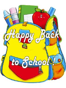 Messagi Inglese Happy Back to School Sfondo trasparente 005 