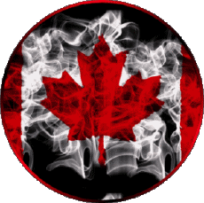 Drapeaux Amériques Canada Rond 