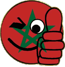 Drapeaux Afrique Maroc Smiley - OK 