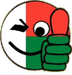 Banderas África Madagascar Smiley - OK 