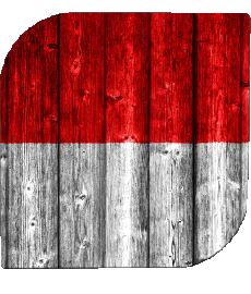 Bandiere Asia Indonesia Quadrato 