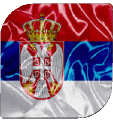 Flags Europe Serbia Square 