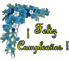Nachrichten Spanisch Feliz Cumpleaños Floral Transparenter Hintergrund 002 