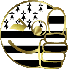 Banderas Francia Regiones Bretaña Smiley - OK 