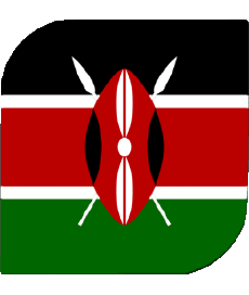 Flags Africa Kenya Square 