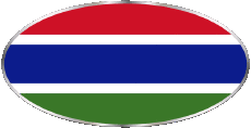Drapeaux Afrique Gambie Ovale 01 