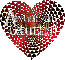 Messages Allemand Alles Gute zum Geburtstag Herz 005 