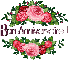 Mensajes Francés Bon Anniversaire Floral Fondo transparente 014 
