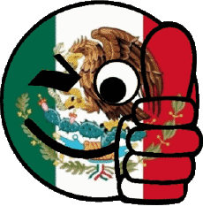 Fahnen Amerika Mexiko Smiley - OK 