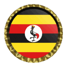 Flags Africa Uganda Round - Rings 